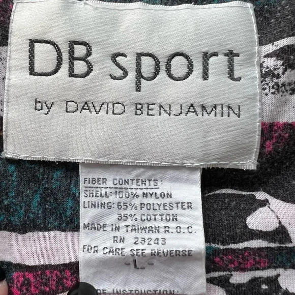 DB Sport By David Benjamin Women's vintage Pink Full Zip Windbreaker Size L - Picture 4 of 7